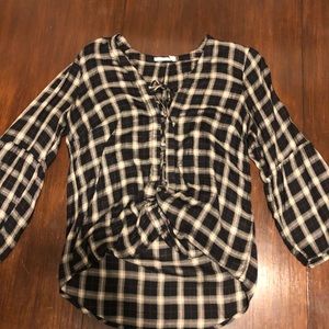 Plaid blouse